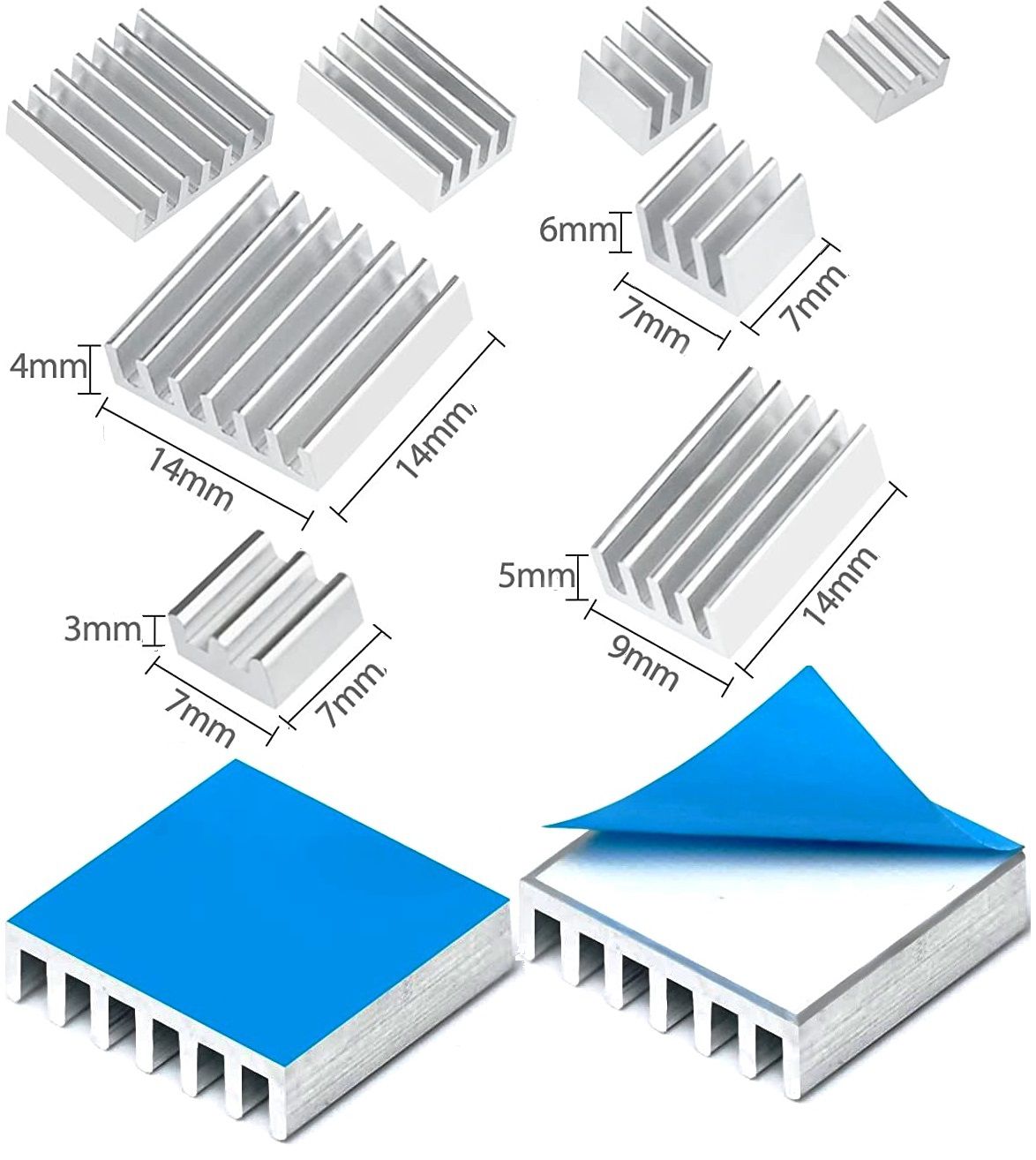 Mini Disipadores Termicos Aluminio Virgen